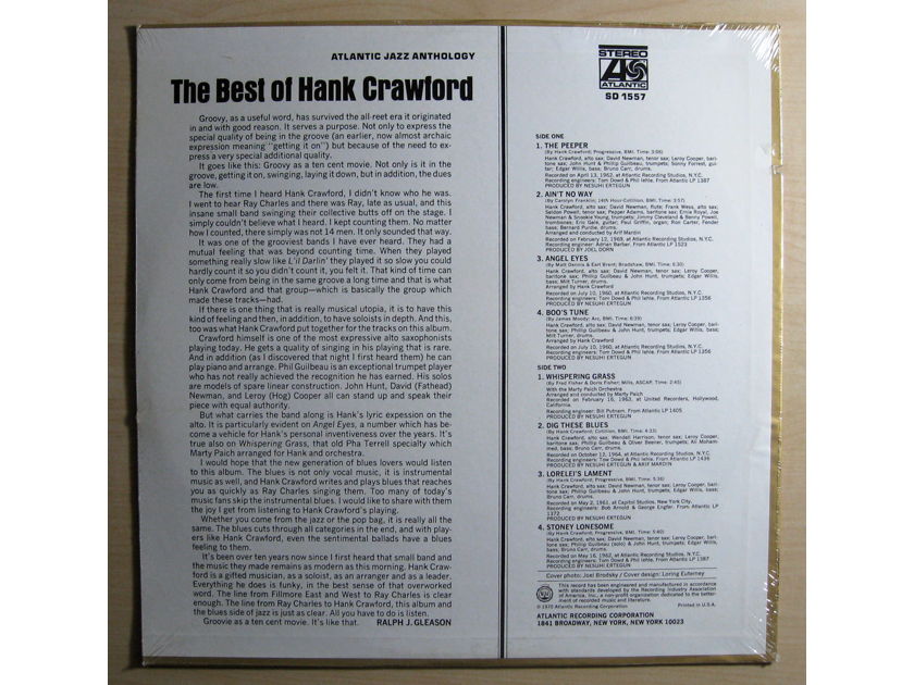 Hank Crawford - The Best Of Hank Crawford - SEALED 1970 Atlantic SD 1557