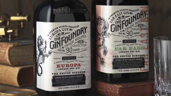 CF Napa Crafts The Gin Foundry’s Trade Route Inspired Packaging