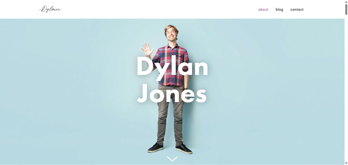 Screenshot of Dylan Jones, from the game developer portfolios collection.
