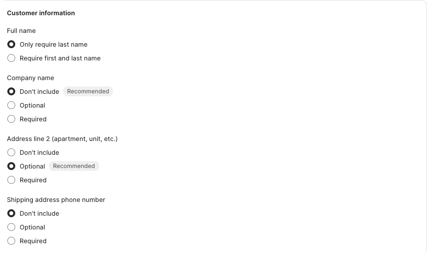 shopify customer information