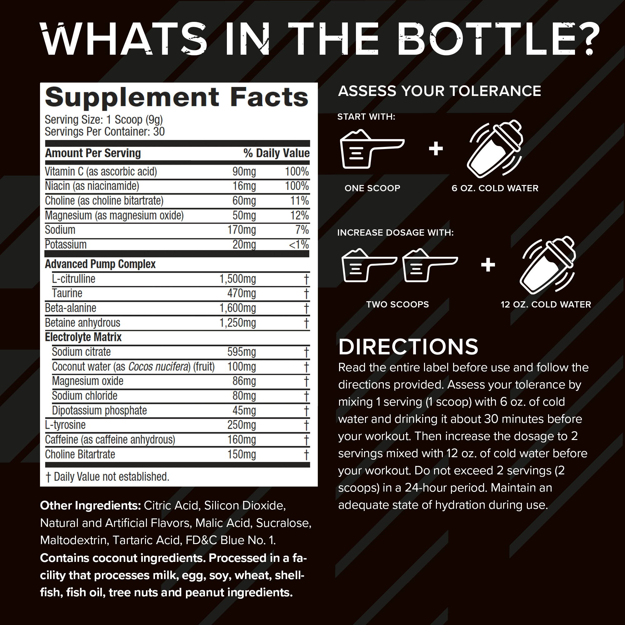 Supplement Facts: Pre-Workout Explosion 2.0 - Icy Rocket Freeze