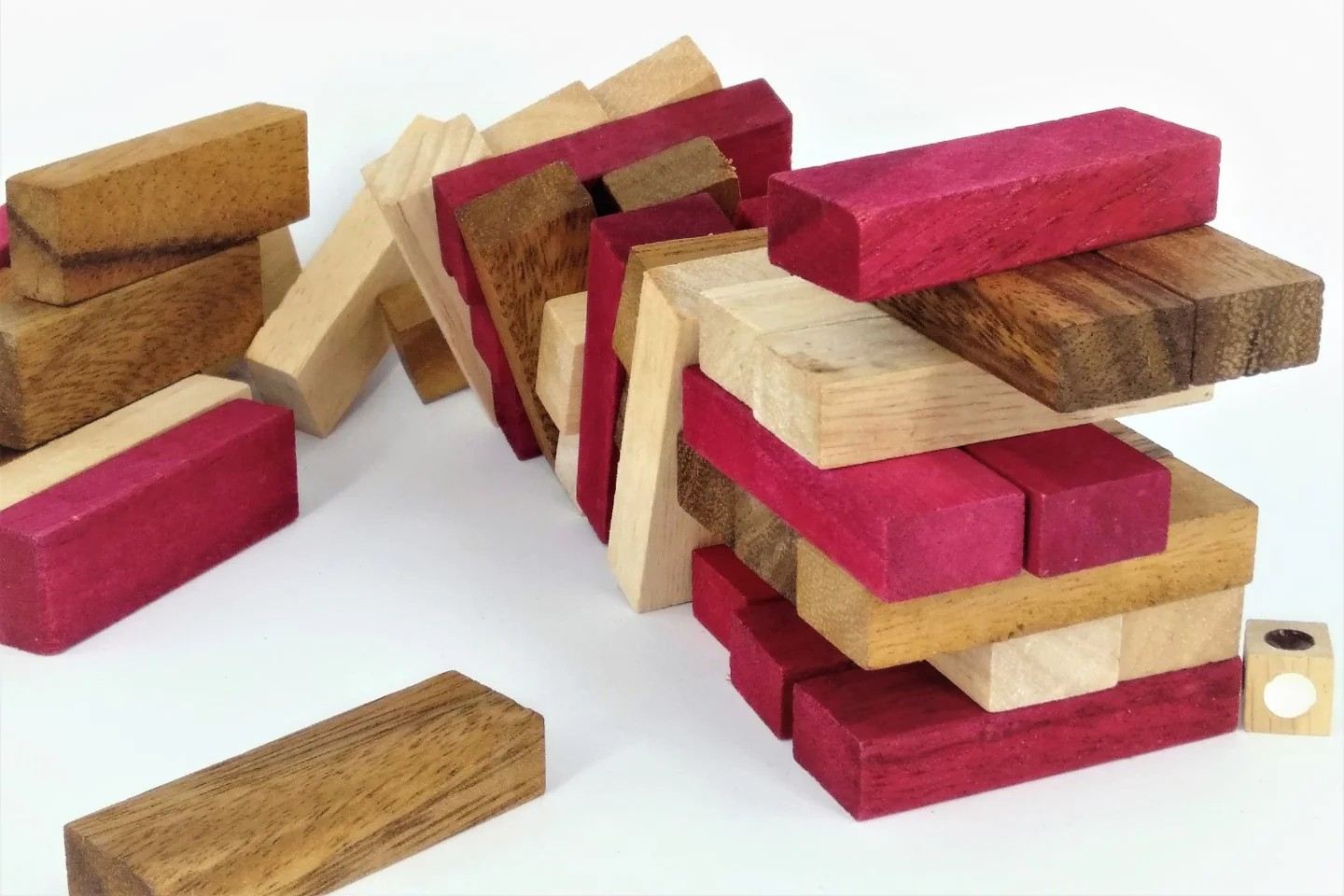 Stacking blocks wood balance game handmade stacking Fun Board Games Kids Ages 4 to Adults 1