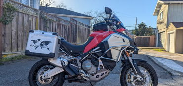 2018 DUCATI MULTISTRADA 1200 ENDURO PRO "DUCATI RED" motorcycle for rent near Millbrae, CA