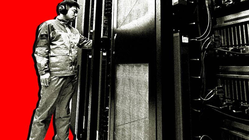 A staff member checks the computing power equipment at a supercomputing technology company in Hohhot, north China's Inner Mongolia Autonomous Region, June 4, 2026. Leveraging its abundant wind and solar resources, Hohhot is driving the synergistic develop
