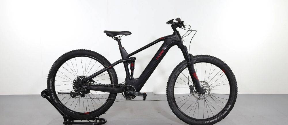 Cube ebike on a stand