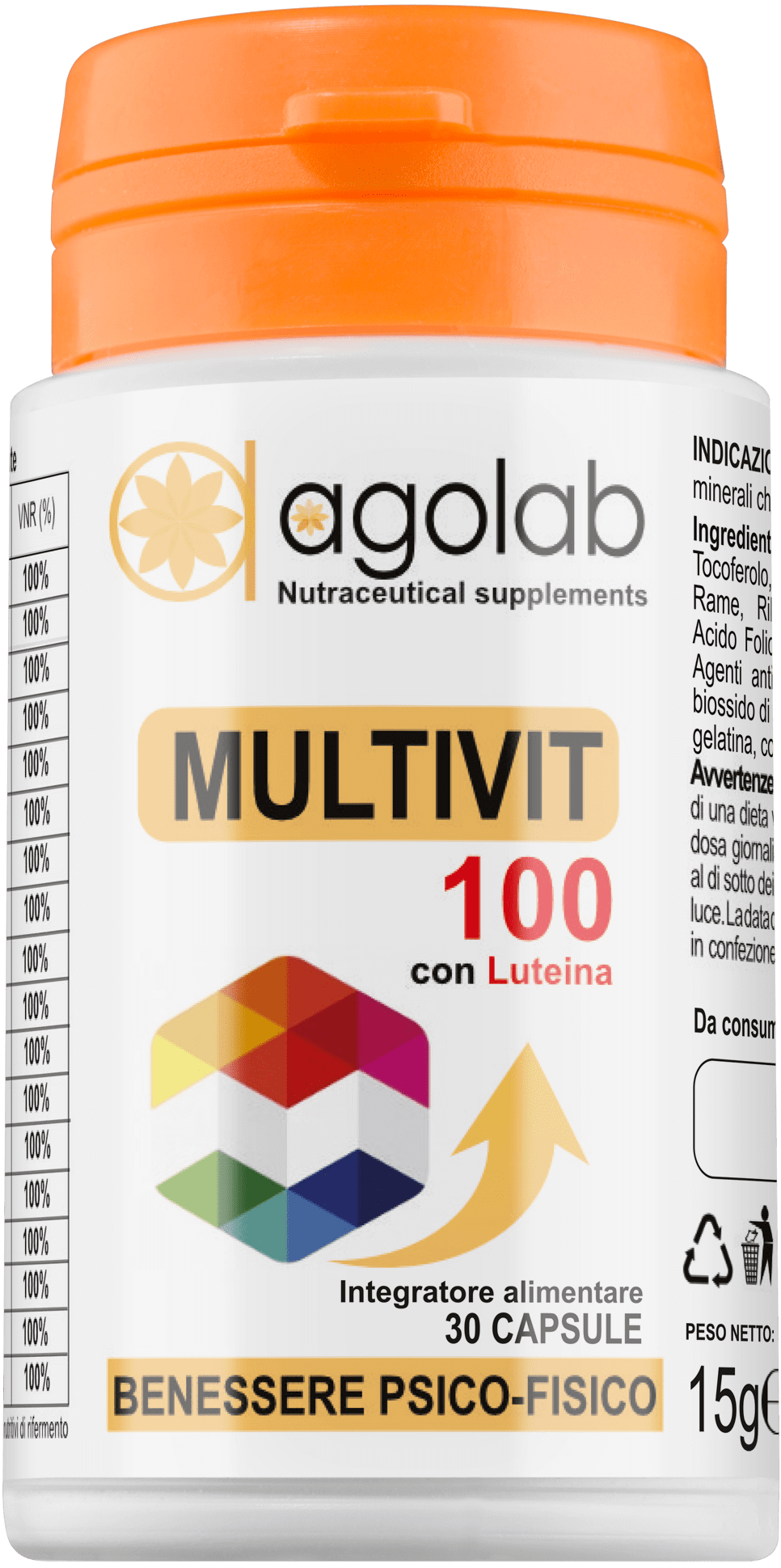 Multivit 100 multivitaminico sali minerali migliore agolab nutraceutica 