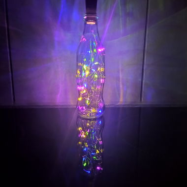 Coca Cola Glas Flasche 250ml mit LED Lichterkette