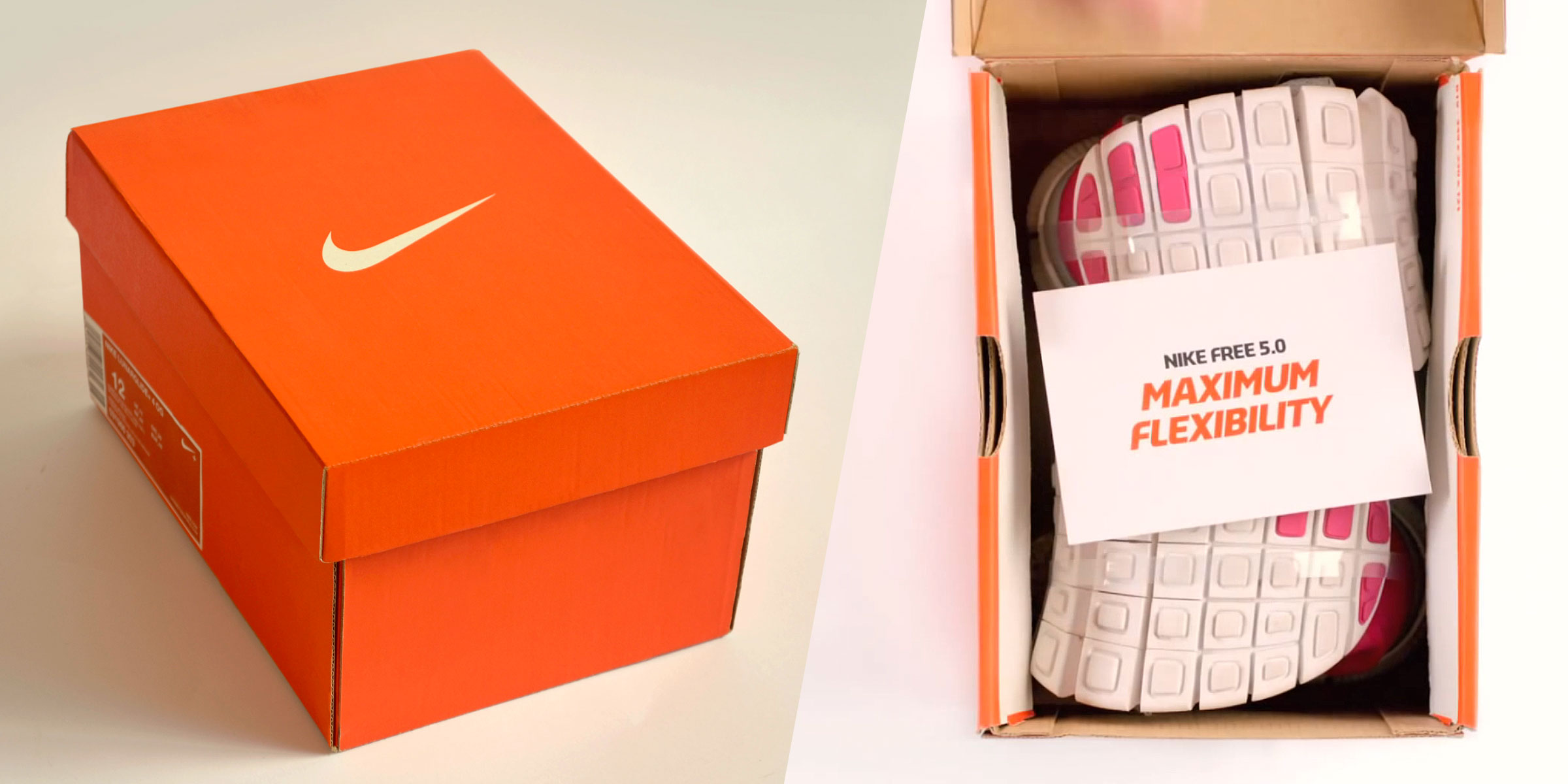 flor Huelga Considerar Nike Free Box: A Shoebox 1/3 the Size of the Original | Dieline - Design,  Branding & Packaging Inspiration