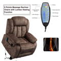 Edward Creation This lift chair has it all! It reclines, provides lumbar support,  and has a built-in heat massager.