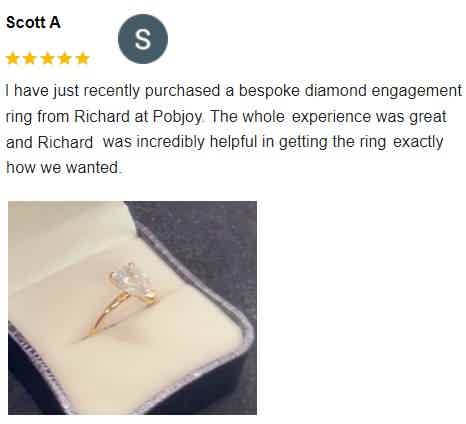 Pear shape lab diamond ring - Pobjoy Diamonds