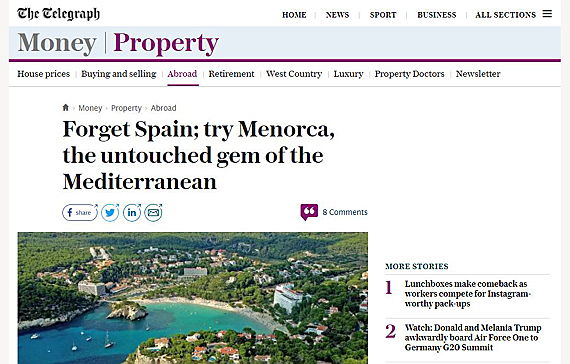 Mahón
- Daily telegraph article about Menorca