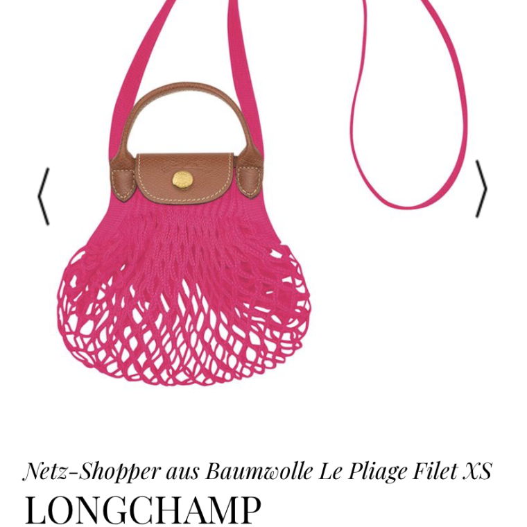 Longchamp Netzshopper Le Pliage Filet XS pink