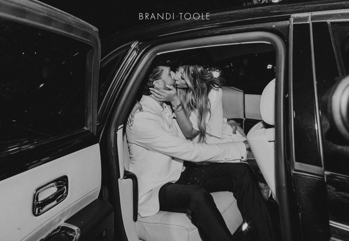 Screenshot of Brandi Toole, from the wedding photography websites collection.