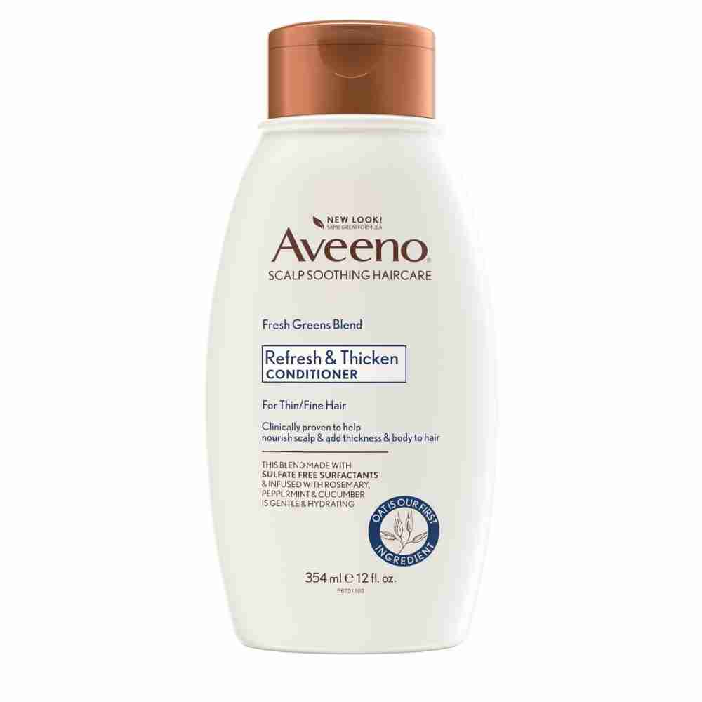 Aveeno Fresh Greens Blend Natural Volumising Conditioner For Fine Hair 354Ml