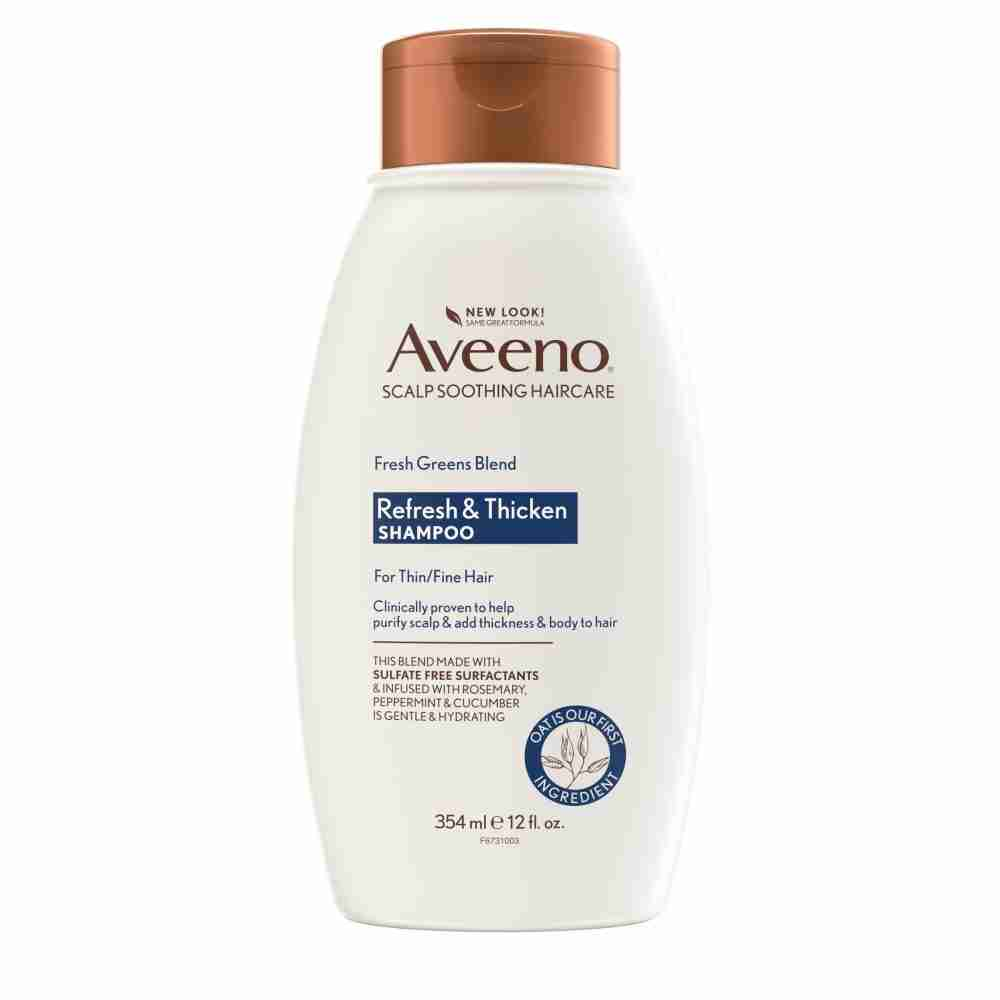 Aveeno Fresh Greens Blend Natural Volumising Shampoo For Fine Hair 354Ml