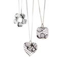 lace heart  pendants on chain in group of three - Lily Gardner London