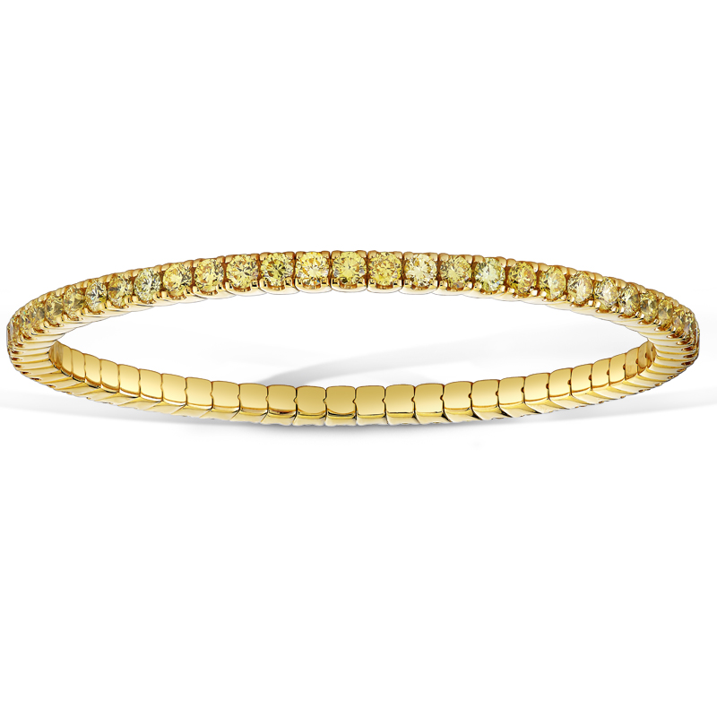 Yellow diamond bracelet in yellow gold