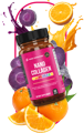 a bottle of Nano Singapore's best collagen gummies in front of fruits