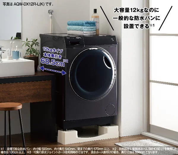 防水パンに設置できる