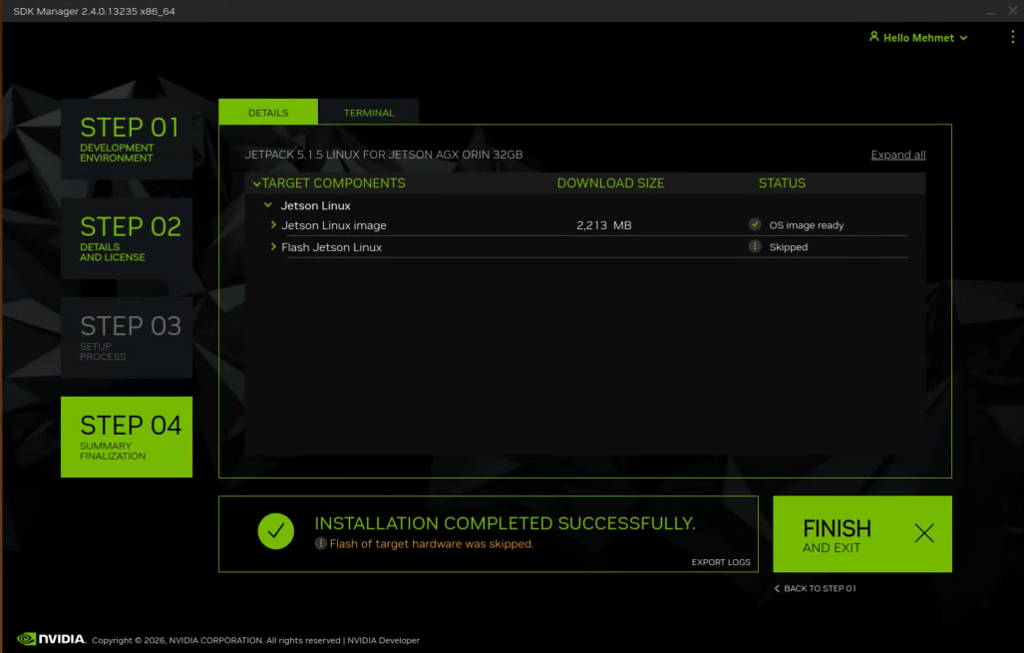SDK Manager step-3 exit