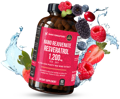 Bottle of Reveratrol Supplement giving anti aging vitamins for face