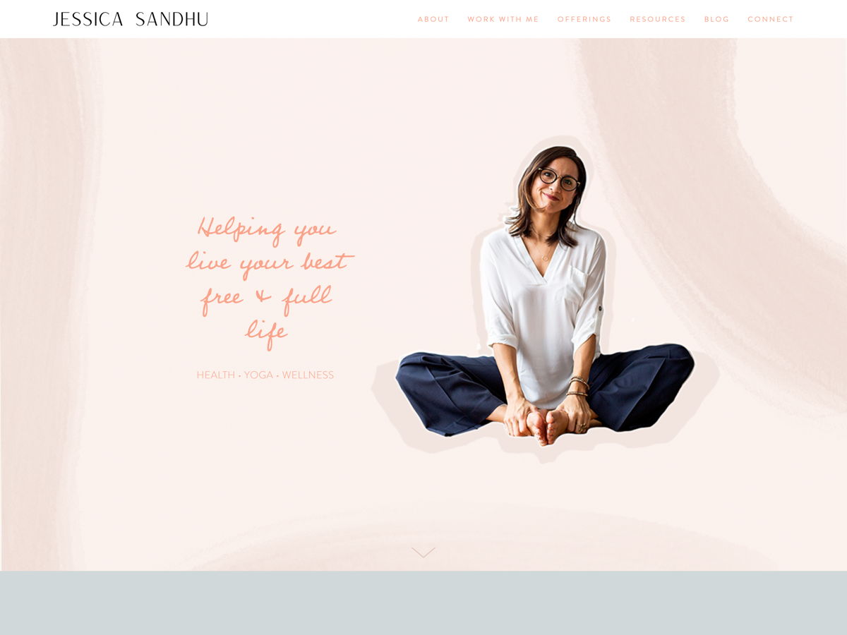 Screenshot of Jessica Sandhu, from the yoga websites collection.