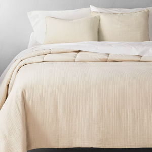 Textured Chambray Cotton Comforter & Sham Set - Casaluna™