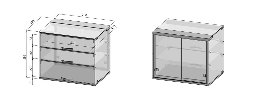 Coolpart Vivian NLSQ 700/2 Neutral Glasmonter