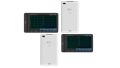 Appareil professionnel d'ECG pour tablette intelligente Wellue 12 dérivations avec vue avant et arrière.