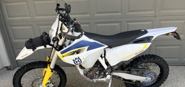 2015 HUSQVARNA FE 350S motorcycle for rent near Folsom, CA