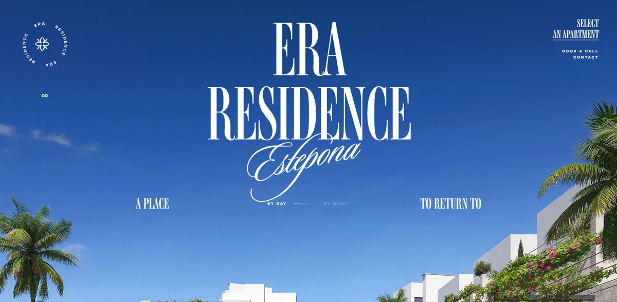 Screenshot of ERA Residence, from the cool websites collection.