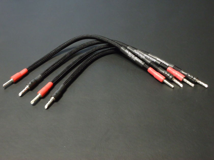 SILNOTE AUDIO CABLES Poseidon Ultra Reference Speaker Jumpers (4) 12" Jumpers Excellent reviews on Silnote Audio Cables!!