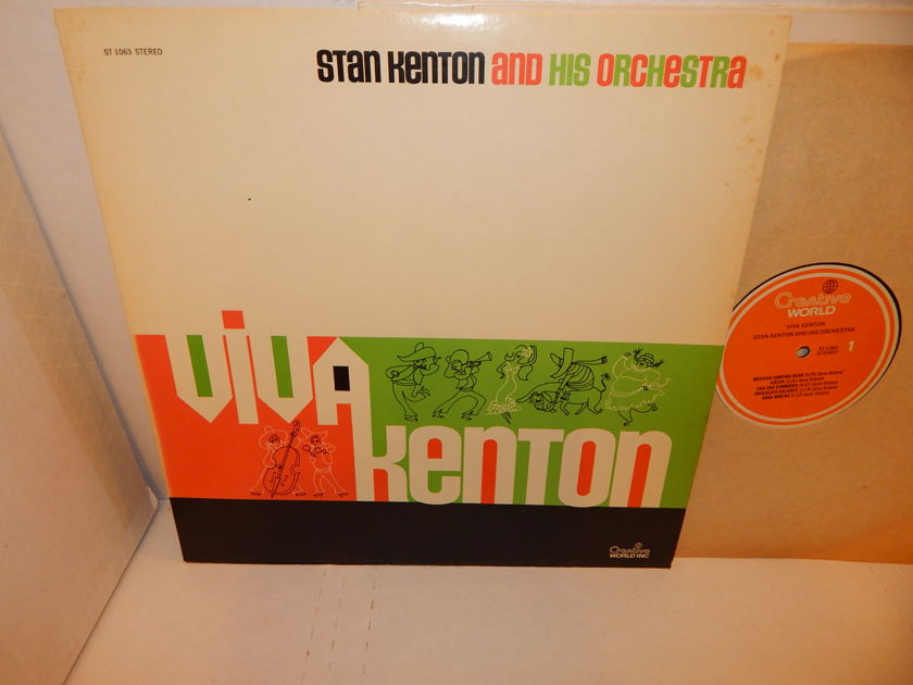 STAN KENTON & HIS ORCHESTRA - VIVA KENTON Creative World Latin Jazz LP EX