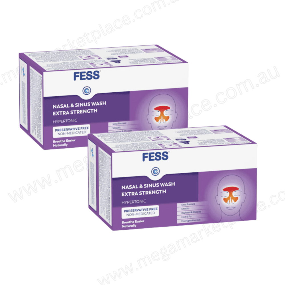 Lot of 2| Fess Nasal & Sinus Wash Extra Strength Refill 24 Sachets