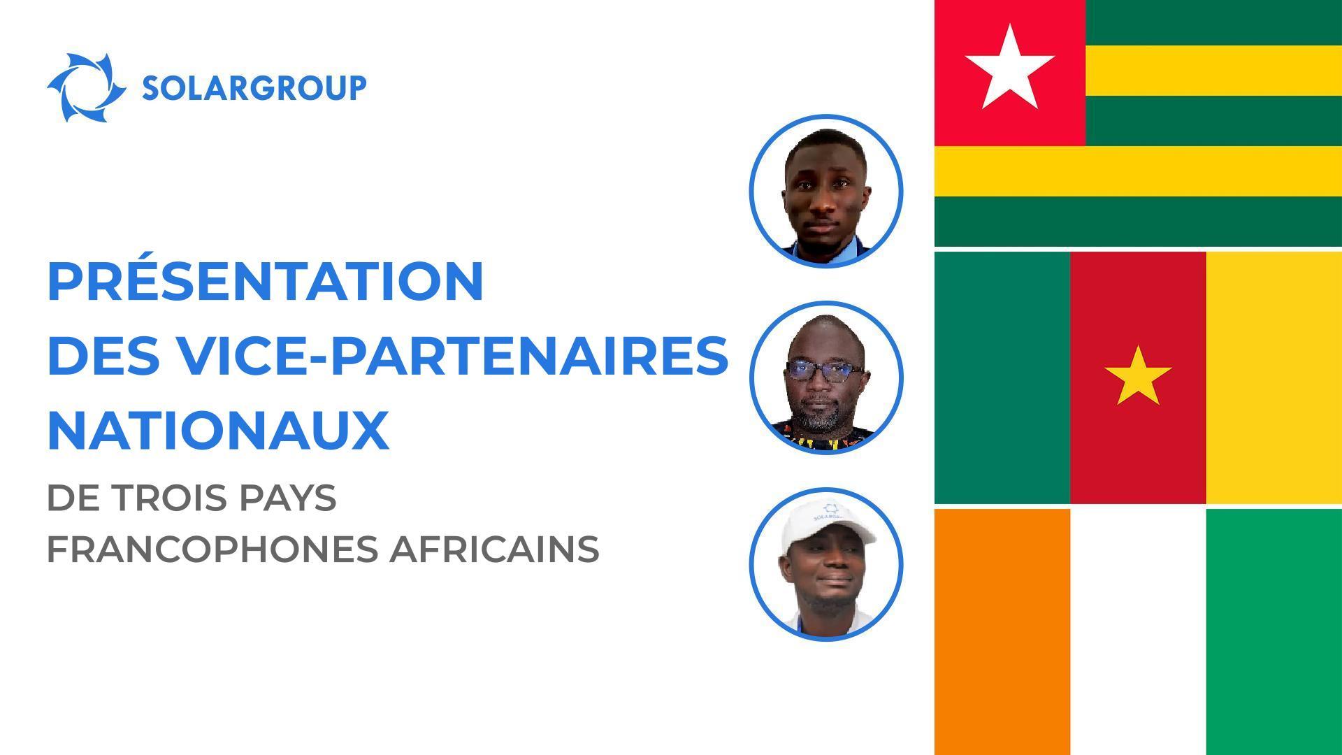 Présentation des vice-partenaires nationaux de trois pays francophones africains