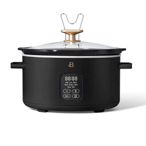 Beautiful 6 Qt Programmable Slow Cooker, Black Sesame by Drew Barrymore