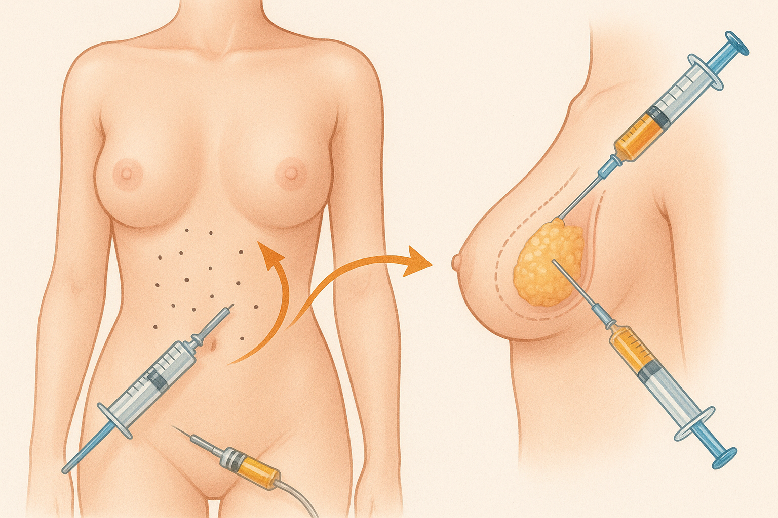자가지방이식 가슴 성형 수술 방법은 어떻게 진행될까?
