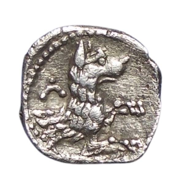 Ancient Greek silver coin of a wolf