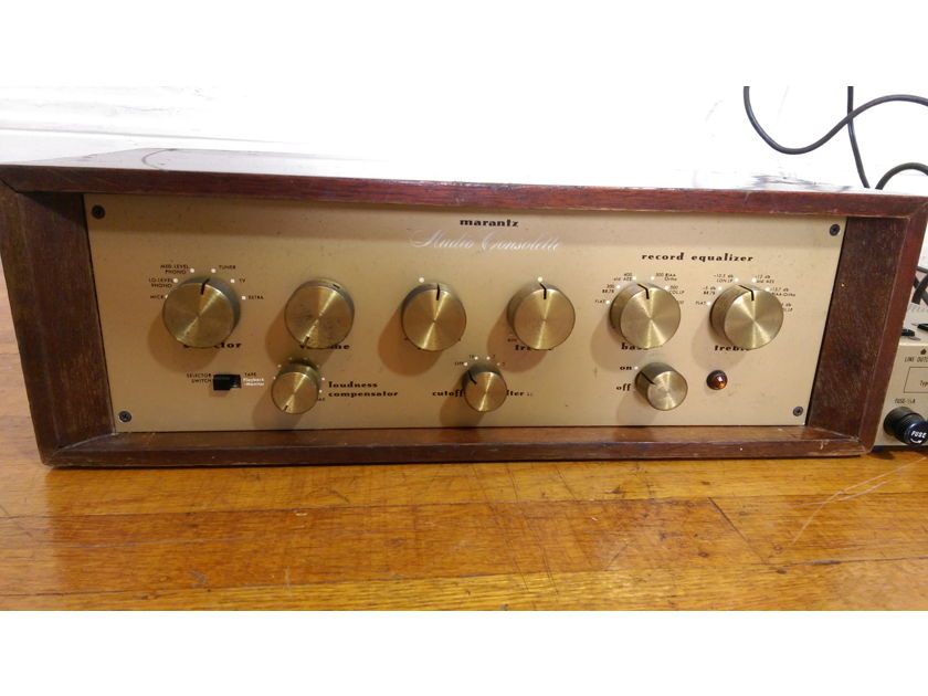 MARANTZ Model 1 Tube Preamp "Audio Consolette" with Model 4 Power Supply in Cabiner - Works