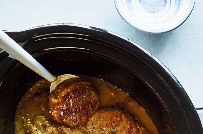 Côtelettes de porc à la moutarde à la mijoteuse