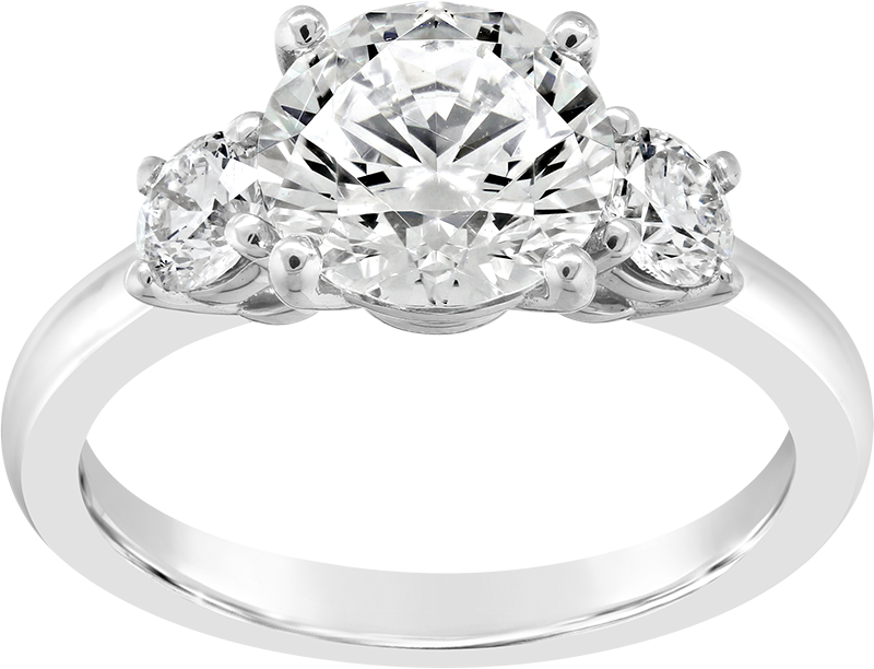 Three-Stone Diamond Engagement Ring