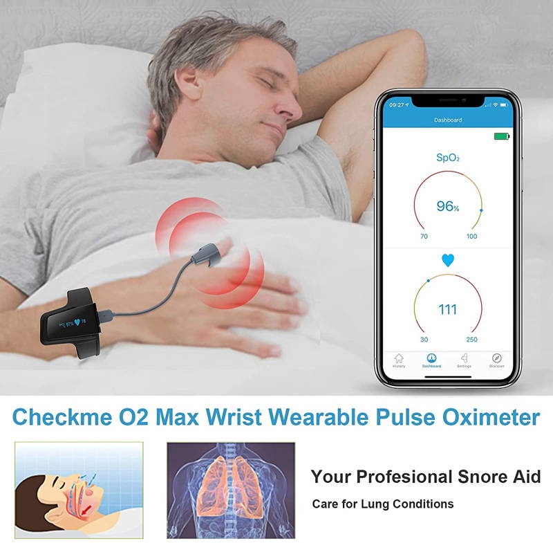 Monitorización del sueño Wellue Checkme O2 Max