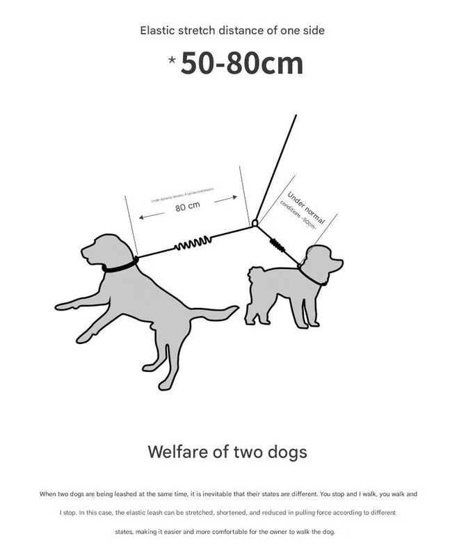 Pet Double-Ended Rope + 1.5M Leash - Easy to walk two dogs, tangle-free design - Image 6