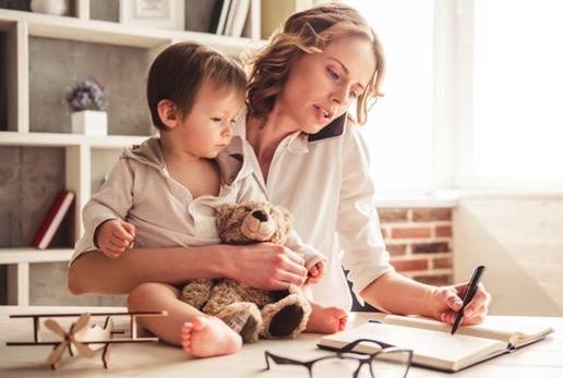 Working Mom with Baby | Healthy Horizons