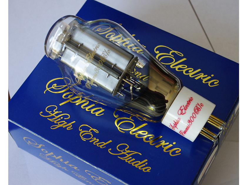 Sophia Electric Matched Pair of Grade A Carbon Plate 300B Vacuum Tubes