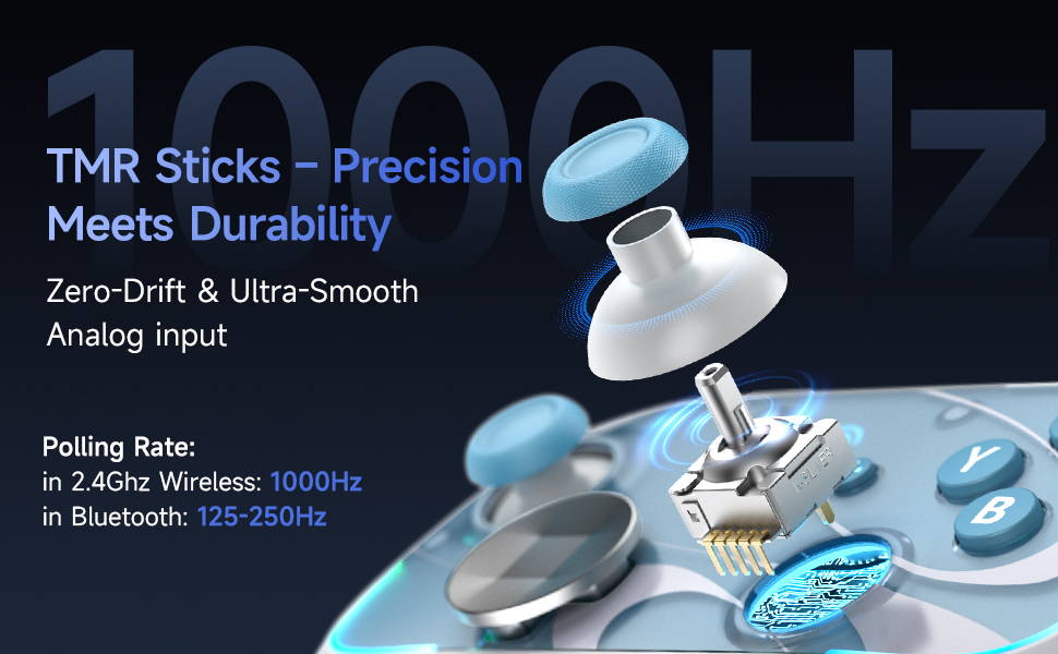 EasySMX S10 Controller TMR Sticks 1000Hz Polling Rate