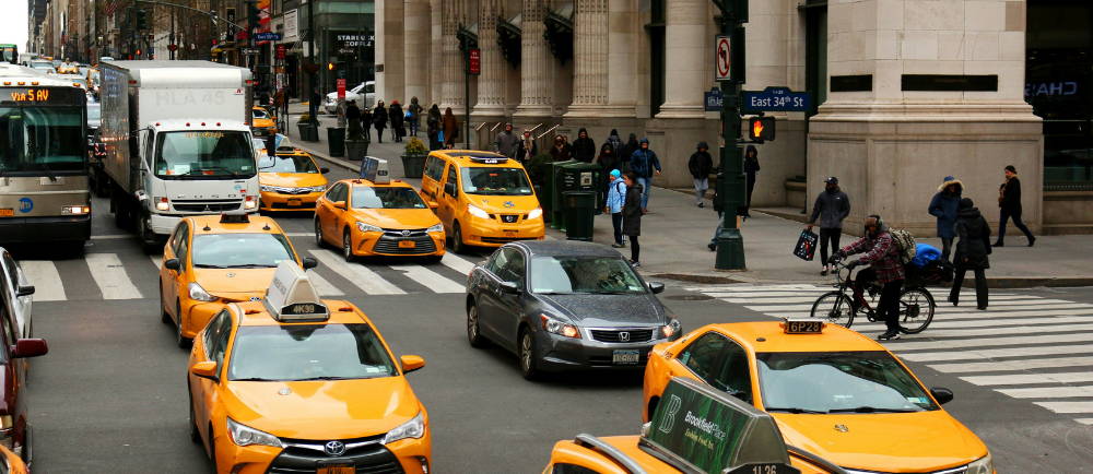 New York City taxi cab in Manhattan
