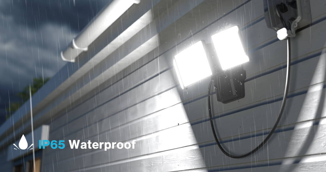 55W LED Outdoor Lights with Plug IP65 Waterproof