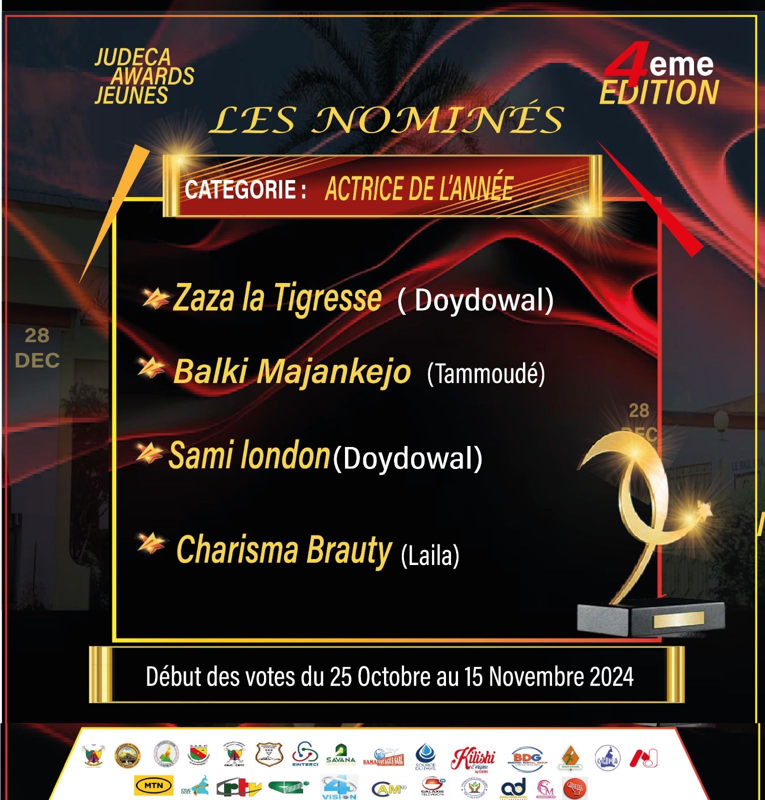 Actrices jeune de l’année 