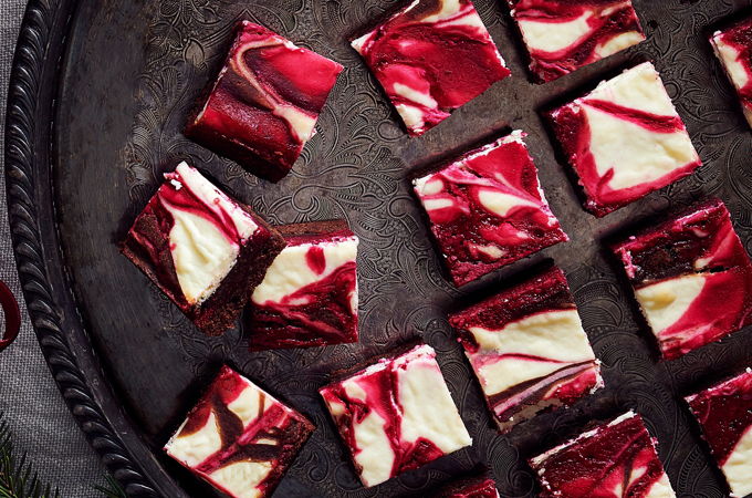 Brownies marbrés Red Velvet et gâteau au fromage